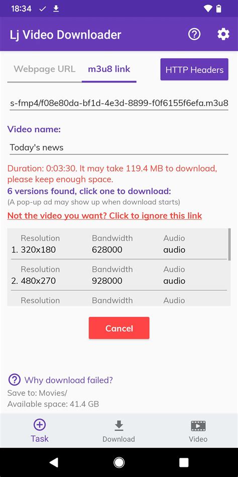Lj Downloader is a powerful tool to download m3u8/mp4/mpd videos from web and saves them as .mp4 files for local/offline playback. Features: • Download m3u8/mp4/mpd/mov format videos. • Support extract video links from websites directly.